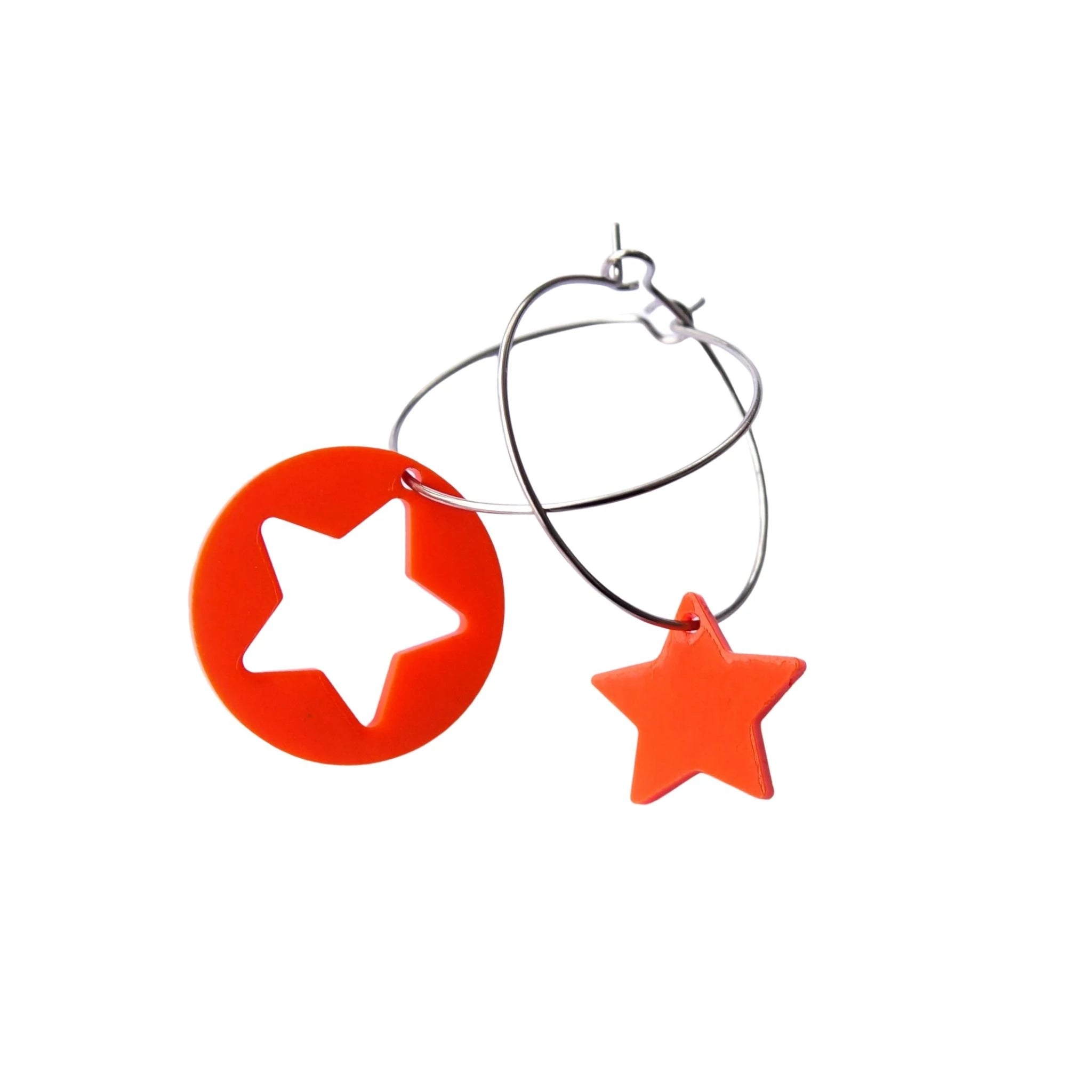 Plastic online star earrings