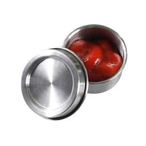 Stainless steel leakproof snack or dip container by Bento Ninja.