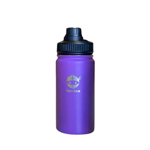 Stainless steel insulated water bottle / flask by Bento Ninja. Pictured is the amethyst purple flask with a screw cap sports lid, ideal for the gym or sports, any time you need all the fluids and fast!