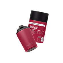 Made by Fressko insulated stainless steel 8oz Bino coffee cup in red / rouge colour with red tubular packaging.
