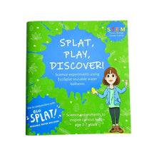 Splat, Play, Discover! EcoSplat reusable water balloon science experiment workbook.