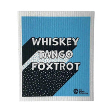 100% plant based, home compostable dish cloth in WTF (Whiskey Tango Foxtrot) design by The Green Collective.