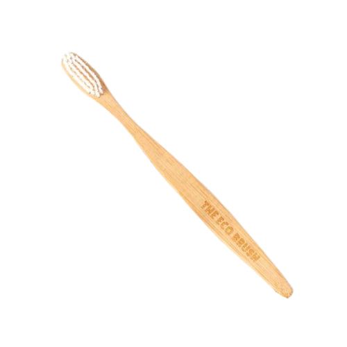 Natural bamboo toothbrush from The Eco Brush, adult size.