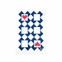 The Green Collective organic cotton dishcloth with Ace of Hearts design.