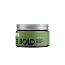 BBold baking soda free natural deodorant cream in Bergamot and Cedar scent. 30g jar.