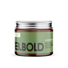 BBold baking soda free natural deodorant cream in Bergamot and Cedar scent. 60g jar.