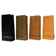 Reusable bread bags by SammyBags. Available as seen here in black, olive green, chocolate brown and natural.