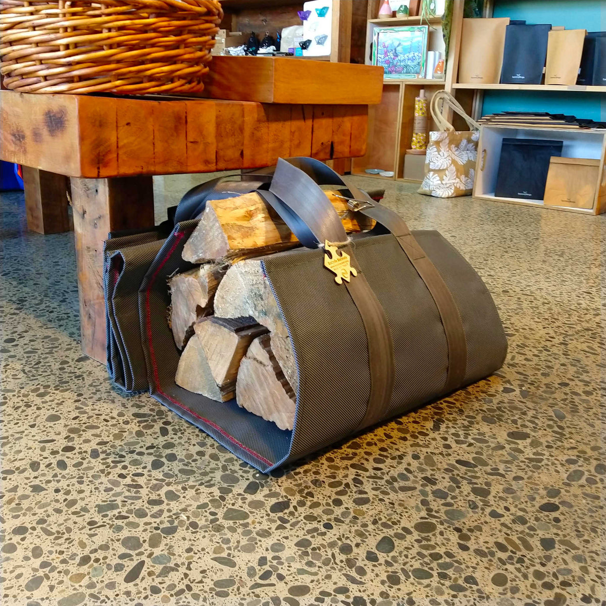 Firewood Carrier 100 Recycled Materials NZ Made Earthlove