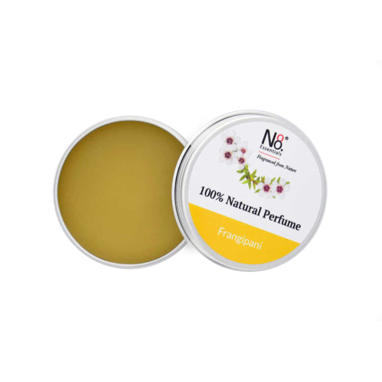 100% Natural Solid perfume in a recyclable aluminium tin, Frangipani fragrance.