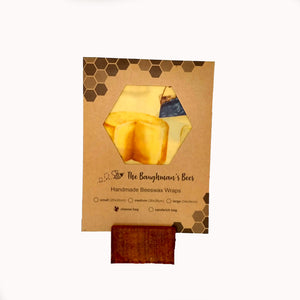 Beeswax cheese bag for keeping your 1kg block of cheese fresh.