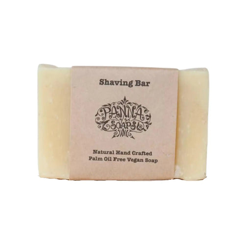 Shaving foam soap bar by Panna Soaps. Natural, hand crafted, vegan. 