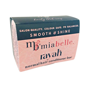 Rayah solid conditioner bar by Mia Belle, salon quality hair care bars for normal hair.