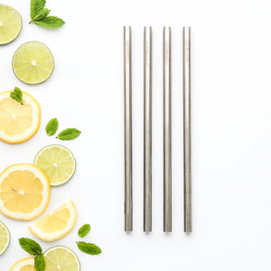 Reusable Stainless Steel Smoothie Straws.