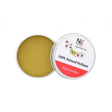 100% Natural Solid perfume in a recyclable aluminium tin, Rose Garden fragrance.