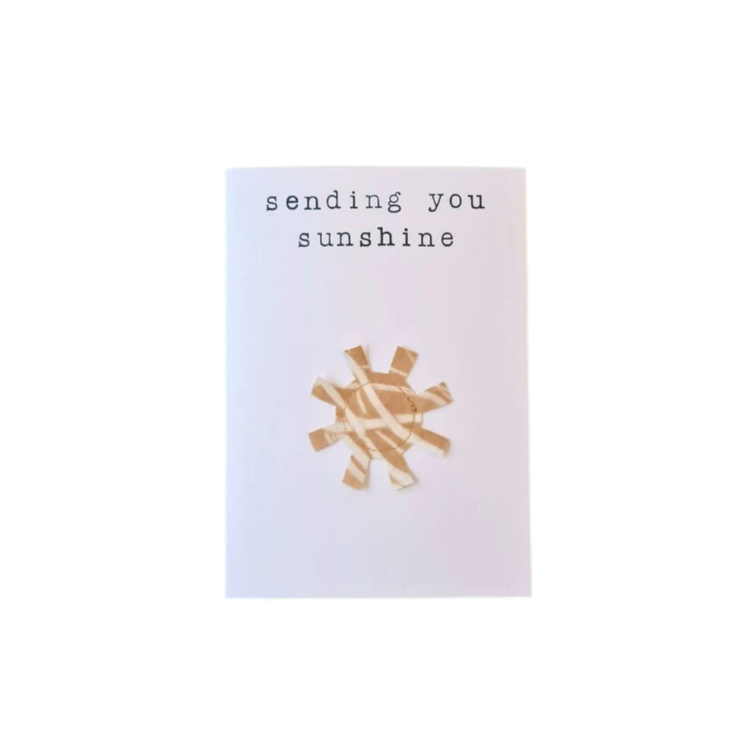 Sustainable greeting card which reads 